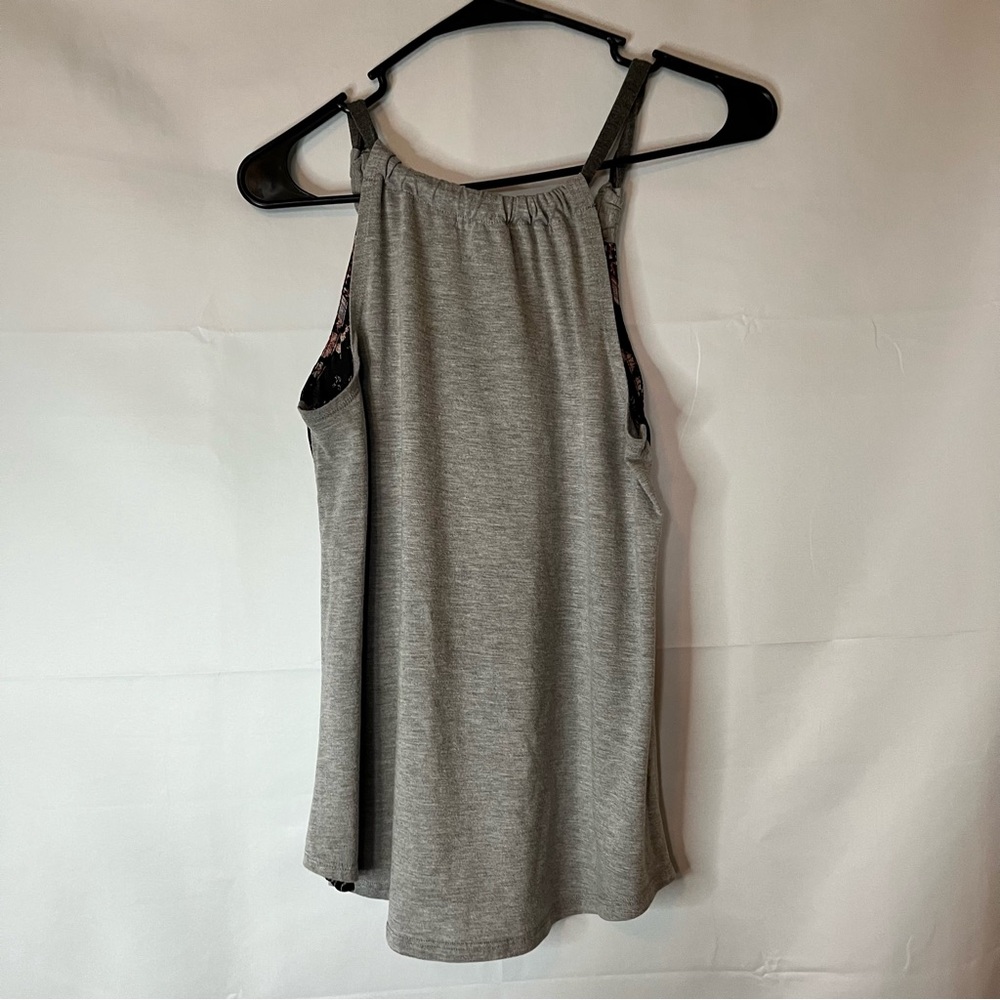 Jolt Black and Pink Floral Tank Top - Picture 3 of 4
